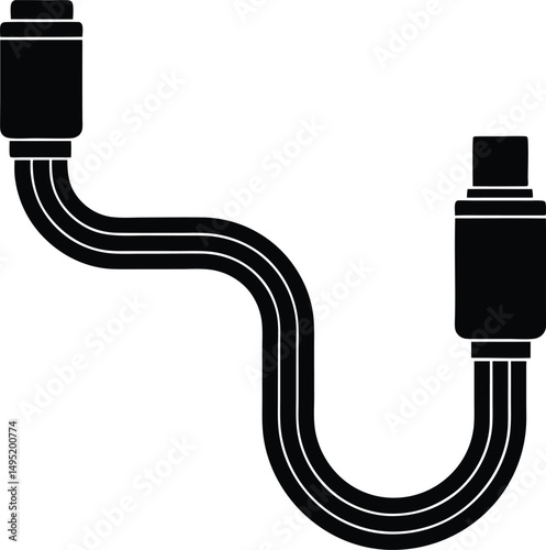 electrical cable isolated on white background