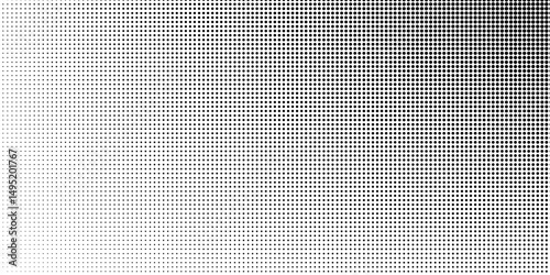 Abstract dotted halftone gradient texture. Vanishing polka dot background. Repeating dots gradation illustration abstract