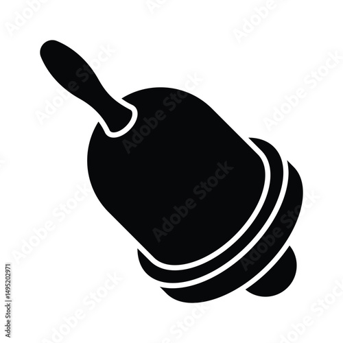 A well designed isometric icon of ringing bell