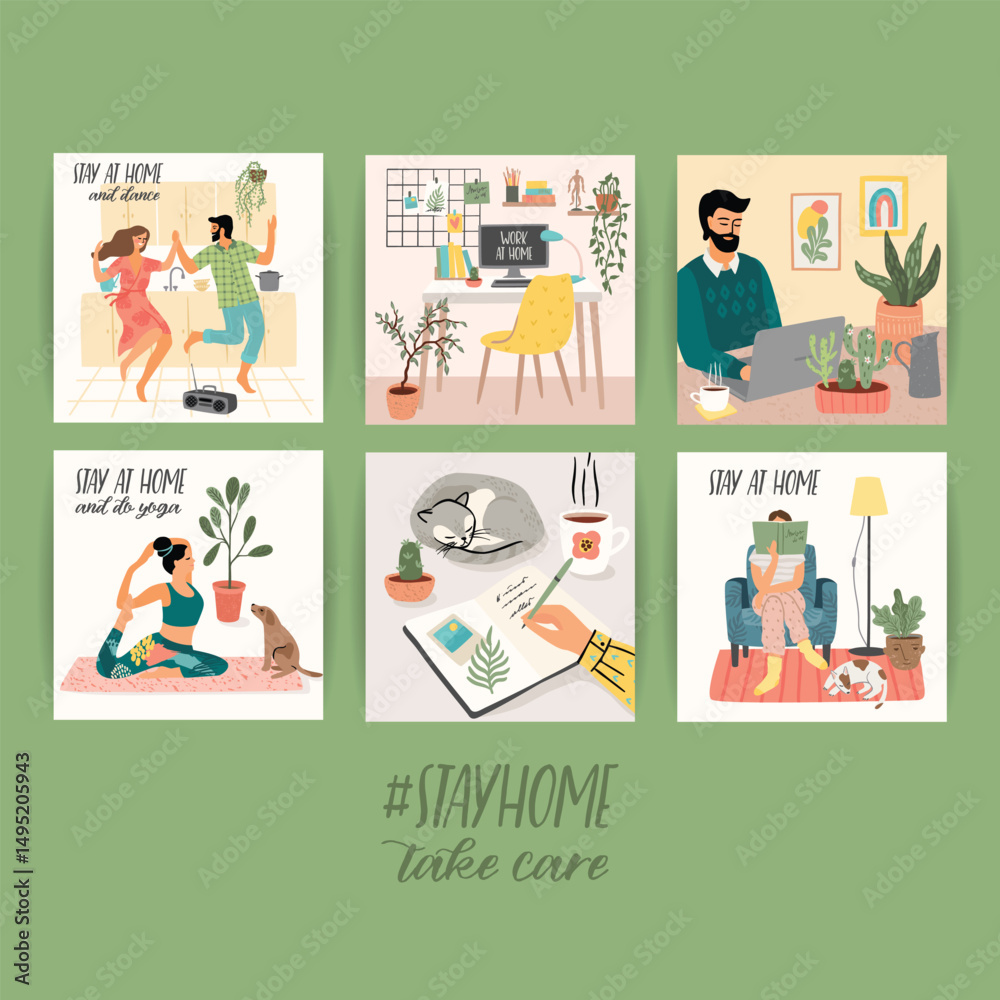 Fototapeta premium vector illustration of a man and woman