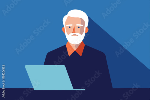 man with laptop