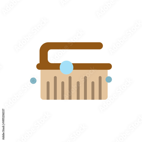 Cleaning accessory pictogram illustration on transparent backdrop for cleaning tasks
