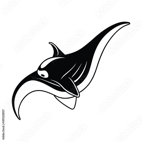 manta ray gliding underwater gracefully