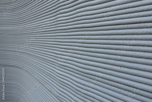 Fototapeta Naklejka Na Ścianę i Meble -  3D Printed concrete texture. architectural background. modern construction of 3D houses. printed house using a 3D printer