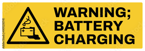 warning safety signs v2 uppercase text_warning ; battery charging_landscape size 1/2 a4,a3,a2,a1 