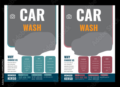 Car Wash Flyer Design Template, Car Cleaning Service flyer  .Ultimate Modern Car Wash Flyer Bundle