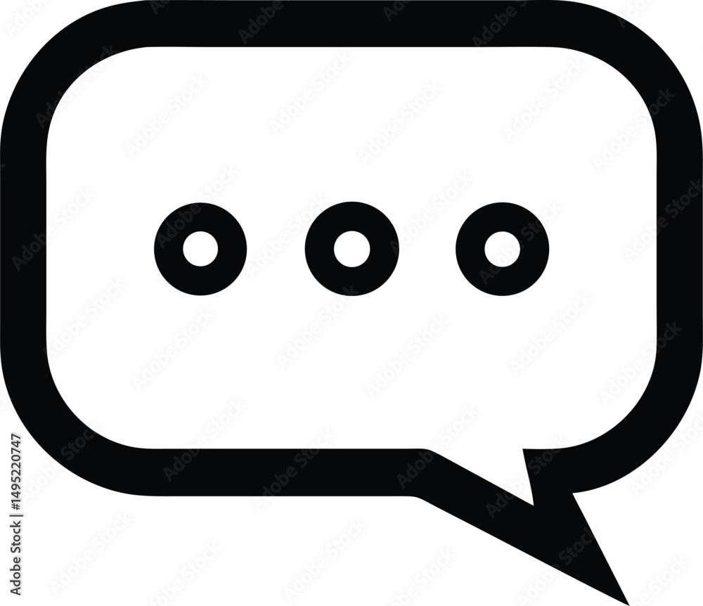 Naklejka premium Minimalist chat bubble logo design with rounded square shape for communication