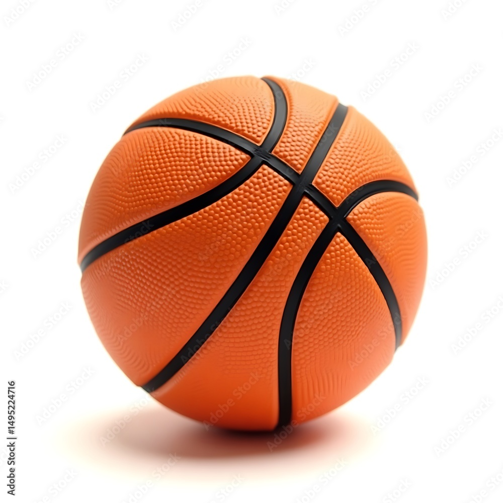 Fototapeta premium Close-up of a Basketball on a White Background