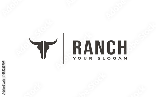 vintage texas ranch logo vector illustration badge design