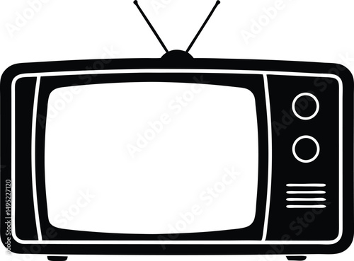  Television silhouette vector.