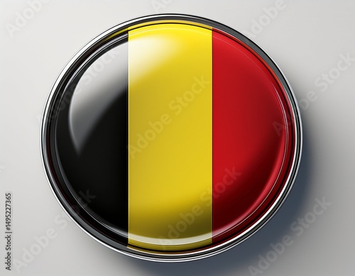 Runder Button mit Flagge von Belgien – glänzend, 3D-Optik, isoliert auf Weiß Free Download Runder Button mit Flagge von Belgien – glänzend, 3D-Optik, isoliert auf Weiß - GFXLoad