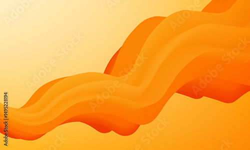 Design for a vibrant fluid abstract Orange background that adds dynamic color flow. Modern Gradient Wallpaper Design and colorful flow poster  background design. Shape of a wave of liquid. Vector.