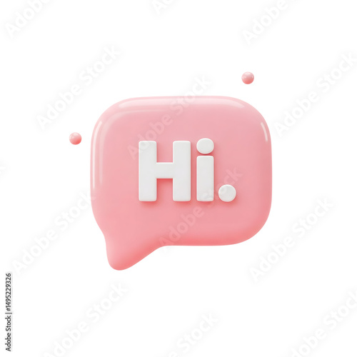 Hi Text Speech Bubble