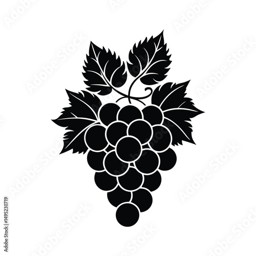 Flat and Minimal Luxury grapevine logo vector illustration isolated on white background