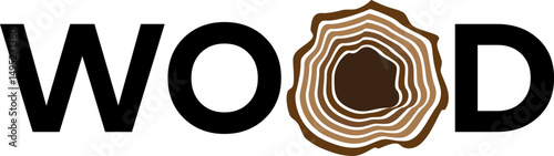 simple black wood layers silhouette icon logo design