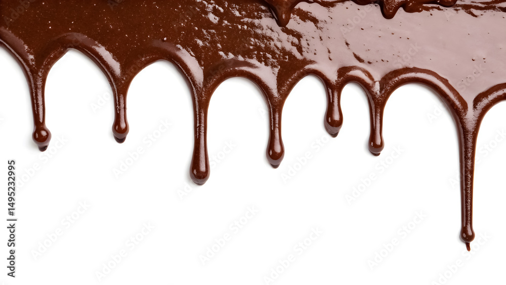 Melting chocolate border for banner-style poster Melting chocolate border for banner-style poster