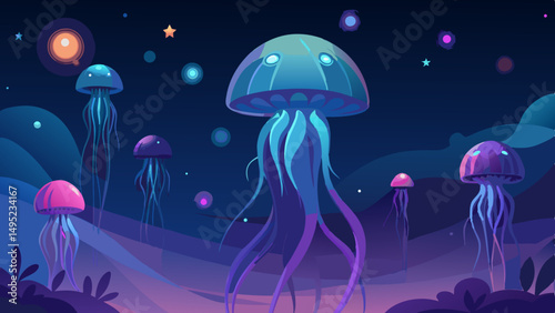 sky full of jellyfish