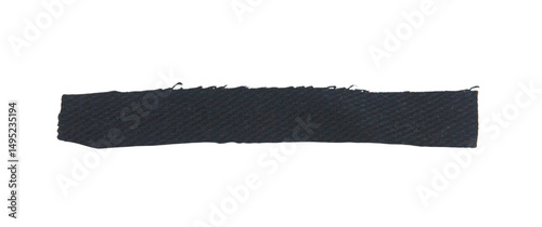 Scraps of blue jeans piece texture isolated on white background with clipping path.