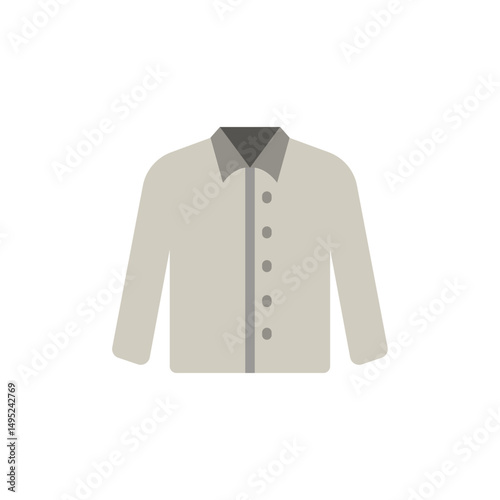 Aesthetic shirt icon with button design for creative fashion projects