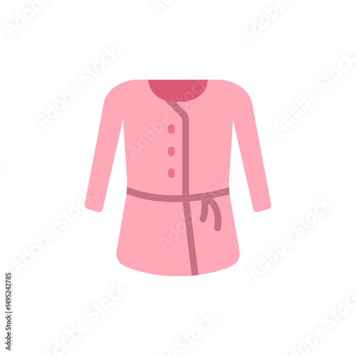 Stylized illustration of a pink cardigan with transparent backdrop aesthetic