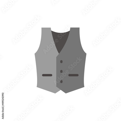 Sophisticated waistcoat graphic element showcasing classic style simplicity