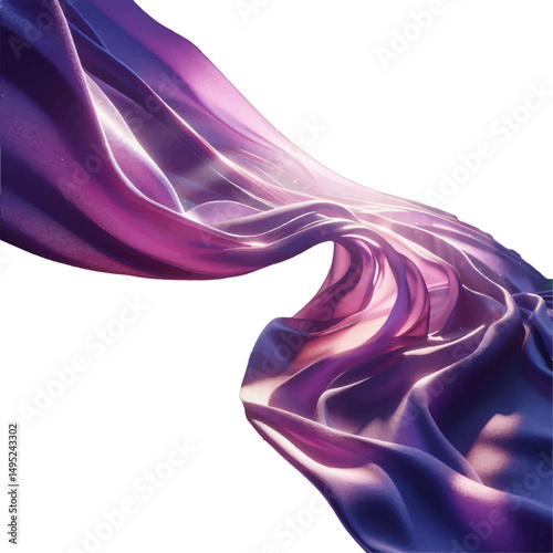 Twisting Purple Silk Stream