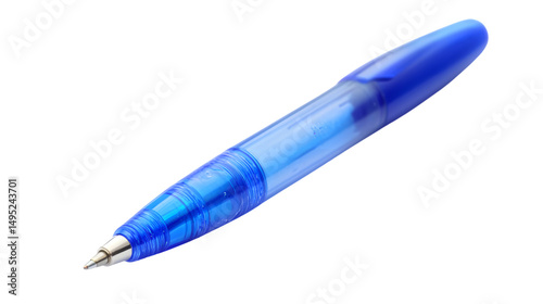 Professional Ballpoint Pen with Cap on White Background for Business and Writing Supplies