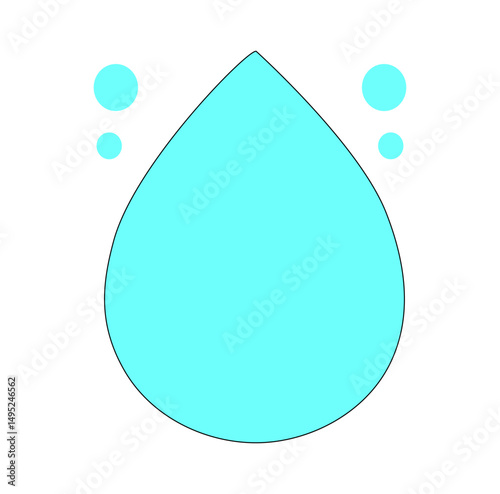 Cartoon Water Drop Digital Vectors Illustration 