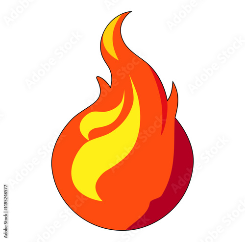 Cartoon Fire Element Digital Vectors Illustration