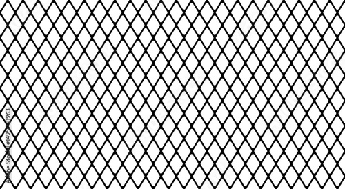 Black wire mesh fence on a white background