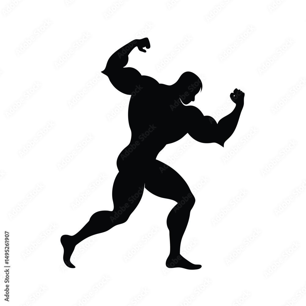 Naklejka premium Muscular Man Graphic Vector.