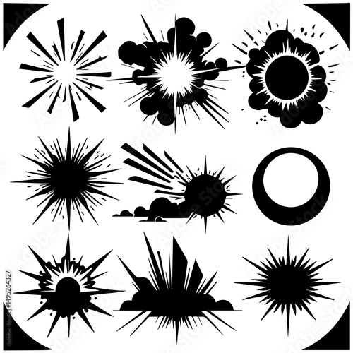 set of black ink blots