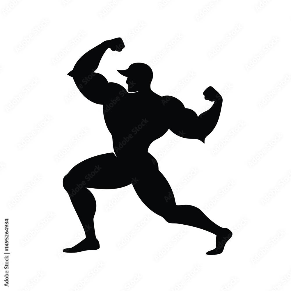 Naklejka premium Muscular Man Graphic Vector.