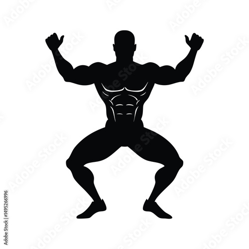Bodybuilder Poses Silhouettes.
