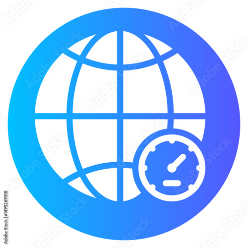 worldwide gradient icon