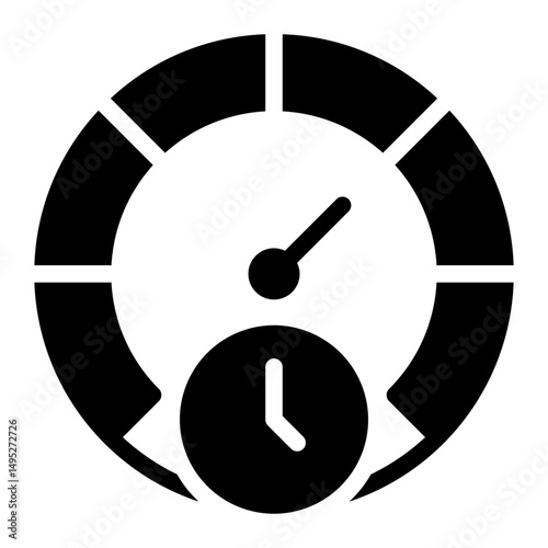 speedometer glyph icon