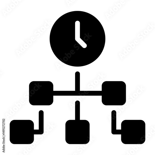 time manager glyph icon