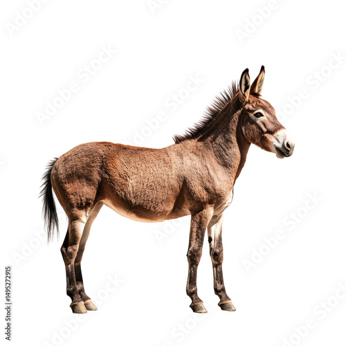 Isolated Red-Brown Donkey