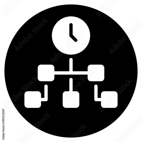 time manager glyph icon