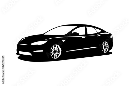 sports car silhouette vector illustration