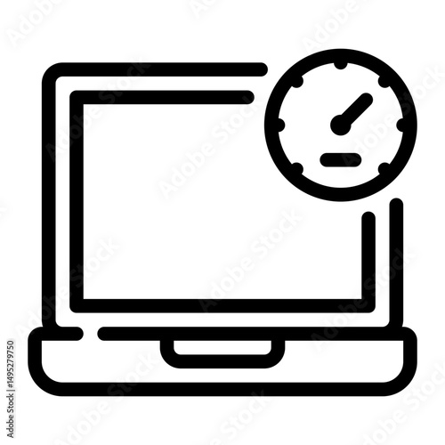 laptop line icon
