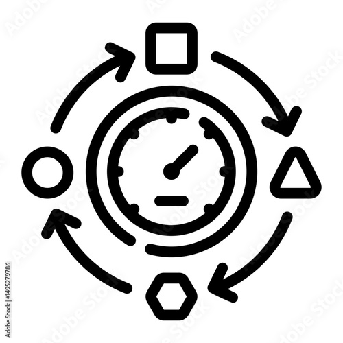 multitasking line icon