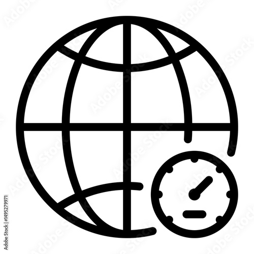 worldwide line icon