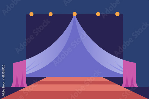 red carpet and stage