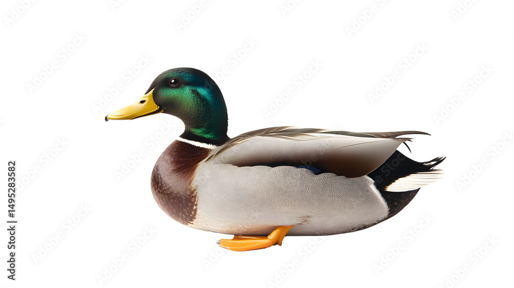 Obraz premium Mallard Duck Isolated on Transparent Background for Wildlife and Nature Concepts