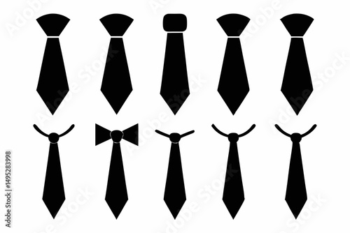 black tie and white shirt
