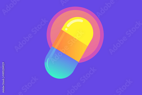 vector illustration of capsule
