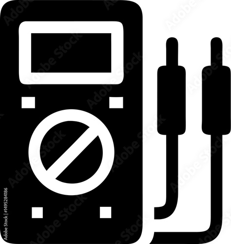 Multimeter icon flat vector
