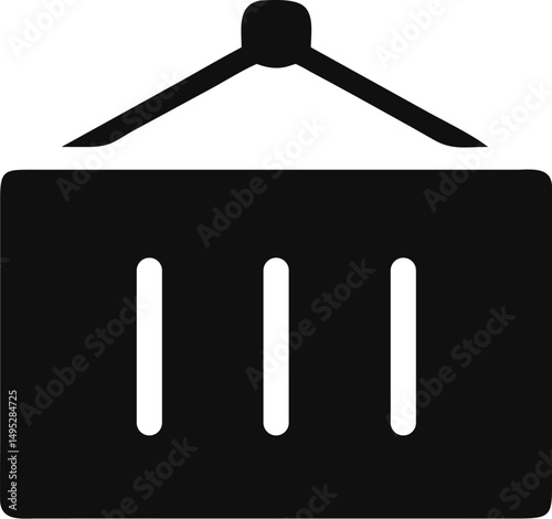 Container icon flat vector