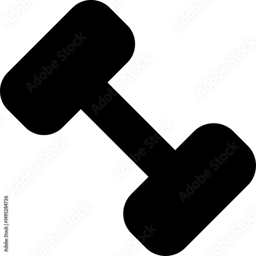 Dumbbell icon flat vector